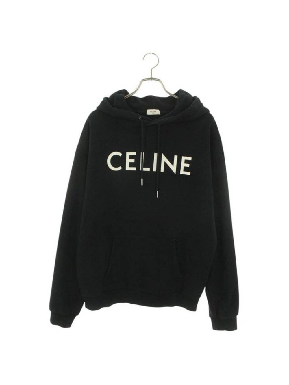 Celine 2 Q Classic Logo Loose Pullover Hoodie XL